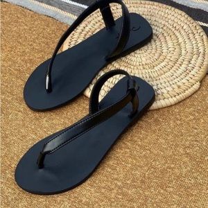 Black rope sandals